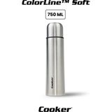 Cooker ColorLine Soft 750 ml Paslanmaz Çelik Termos CKR2108 - Gümüş