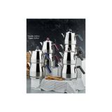 Cooker Everest Paslanmaz Çelik İndüksiyon Tabanlı Süzgeçli Çaydanlık Takımı, 2.00 Lt - 3.25 Lt, Çok Renkli