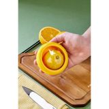 Cooker FreshCup Yarım Meyve Sebze Saklama Kabı YK1818, Sarı, Hava Geçirmez Kapak
