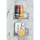 Cooker Gri Saten Banyo Rafı 2'Li