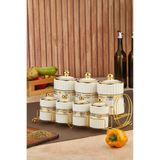 Cooker Marvella 7'Li Standlı Porselen Baharatlık Seti Ckr3780