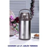 Cooker Pompalı Çelik Termos 3,5 Litre