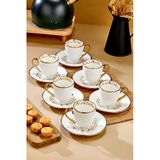 Cooker Royal Bloom 6 Kişilik 180 Ml Porselen Duble Çay Ve Kahve Fincan Takımı Ckr3808