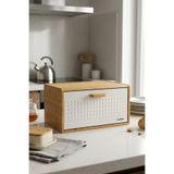 Cooker Valenza Metal Kapaklı Bambu Ekmek Kutusu CKR4541