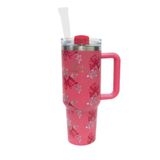 Cooker YK1549 Pipetli 1.2 lt Pembe Çelik Bardak Termos