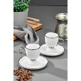 Cooker Zenora 2 Kişilik 90 Ml Porselen Kahve Fincan Takımı Ckr4527