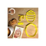 CookieKonsept Baby Shower Kalıp Seti Bal Kavanozu Honey #2 – Kurabiye, Hamur ve Kil Uyumlu