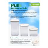 Cooknkeep Pull Box Kavanoz Saklama Kabı Seti 1.5Lt,1Lt,500Ml
