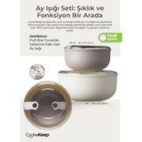Cooknkeep Pullbox Yuvarlak Saklama Seti Ay Işıgı