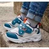 Cool Aida-Bebe 22/25 Unisex Çocuk Işıklı Taban Cırtlı Sneaker Spor Ayakkabı - Petrol