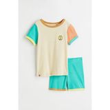 Cool and Shark LEGO Figürlü Çocuk Pijama - 7 - 8 Yaş - Karışık - Bej