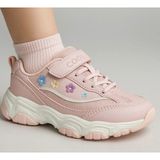 Cool Bella-Flt 31/36 Kız Çocuk Cırtlı Sneaker Spor Ayakkabı - Pudra