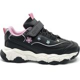 Cool C-Bella Cırtlı Ortopedik Kız Çocuk Sneaker Spor Ayakkabı - Siyah