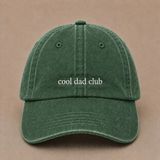 Cool Dad Club Nakışlı Vintage Yıkamalı Erkek Kep Şapka Babalar Günü Özel Sipariş - Standart - Yeşil