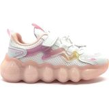 Cool Drew Beyaz Lastikli Ortopedik Kız Çocuk Sneaker Spor Ayakkabı - 001-Beyaz