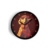 Cool Golden Köpek Tasarım Modern Duvar Saati - 35cm - Önü Camlı Siyah Kasa - Sessiz Mekanizma, JH0520S35SKP