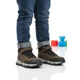 Cool Haki Gri Cırtlı Kaymaz Unisex Cırtlı Çocuk Bot Doruk P