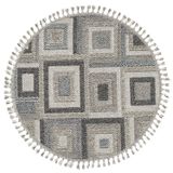 Cool Halı Bress 1404 Gri Halı Bukle İskandinav Halı Etnik Antre Halısı Dekoratif Yuvarlak Mutfak Halısı