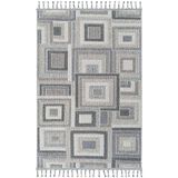 Cool Halı Bress 1404 Gri Salon Halısı Bukle İskandinav Halı Etnik Mutfak Halısı Dekoratif Koridor Halısı Kesme Yolluk