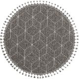 Cool Halı Bress 1408 Gri Halı Bukle İskandinav Halı Etnik Antre Halısı Dekoratif Yuvarlak Mutfak Halısı