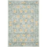 Cool Halı Daisy Mint Yeşili Halı Makinede Yıkanabilir Çiçekli Bohem Dokuma Şönil Halı Rustik Tarz Vintage Halı