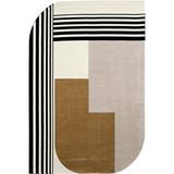Cool Halı Design 05 Krem Gold Salon Halısı Geometrik Desen Sık Dokuma Modern Oturma Odası Halısı