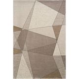 Cool Halı Design 07 Krem Gold Salon Halısı Geometrik Desen Sık Dokuma Modern Oturma Odası Halısı