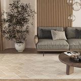 Cool Halı Elit 03 Bej Bukle Salon Halısı Modern Mutfak Halısı Geometrik Halı Koridor Halısı Yolluk