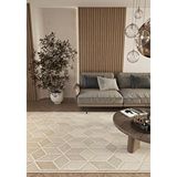 Cool Halı Elit 03 Bej Salon Halısı Bukle İskandinav Halı Yolluk Etnik Mutfak Halısı Koridor Halısı