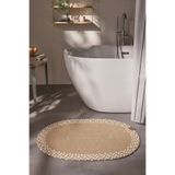 Cool Halı Glenn Oval Banyo Paspası Bohem El Dokuma Örgü Klozet Önü Lavabo Önü Duş Önü Kapı Önü Balkon Paspası