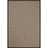 Cool Halı Lizbon Art 03 Balkon Halısı Hasır Doku Mutfak Halısı Çift Bordürlü İthal Sisal Halı Yolluk Kahverengi