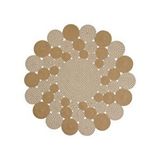 Cool Halı Luke 308 Natural Yuvarlak Halı Bohem Örgü Hasır Kilim Dekoratif Mutfak Balkon Banyo Halısı Bej
