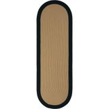 Cool Halı Luke 858 Siyah Oval Yolluk Uzun Antre Hol Koridor Halısı Hasır Dokulu Dekoratif Jüt Banyo Paspası