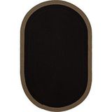 Cool Halı Luke 867 Siyah Oval Halı Paspas Örgü Hasır Kilim Yolluk Bohem Mutfak Balkon Banyo Halısı