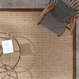 Cool Halı Milano 667 Kahve Bordürlü Hasır Dokulu Halı Kilim Salon Koridor Kesme Dokuma Makine Halısı Kahverengi
