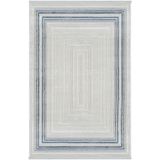 Cool Halı Nevada Gri Mavi 160x230 4 M2 Halı Klasik Simetrik Çizgili Çerçeveli Oturma Odası Salon Yumuşak Halı