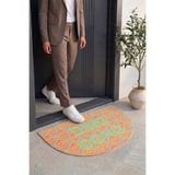 Cool Halı Passy Yarım Ay Boho Kapı Önü Paspası Retro Teras Balkon Outdoor Yazlık Ev Giriş Paspası
