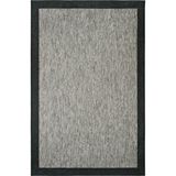 Cool Halı Pratico Gri Yıkanabilir Halı Sisal Görünüm Bordür Desen Yumuşak Kaymaz Taban Mutfak Halısı