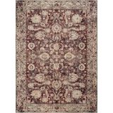 Cool Halı Private Bordo Eskitme Vintage Halı Etnik Desen Otantik Şönil Halı Yıkanabilir Salon Halısı - 230 x 330 cm