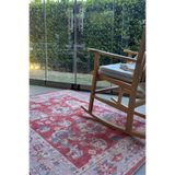 Cool Halı Private Kırmızı Eskitme Vintage Halı Etnik Desen Otantik Dokuma Şönil Halı Salon Halısı