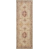 Cool Halı Private Krem Eskitme Vintage Halı Etnik Desenli Şönil Yolluk Yıkanabilir Hol Koridor Halısı
