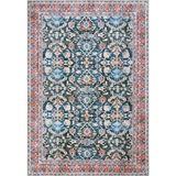 Cool Halı Private Lacivert Eskitme Vintage Halı Etnik Otantik Şönil Halı Yıkanabilir Salon Halısı