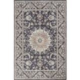 Cool Halı Private Siyah Eskitme Vintage Halı Çiçek Desenli Otantik Dokuma Şönil Halı Salon Halısı