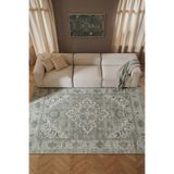Cool Halı Private XW Açık Gri Vintage Halı Klasik Soft Modern Eskitme Desenli Şönil Salon Halısı
