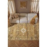 Cool Halı Private XW Gold Krem Zamansız Vintage Dijital Baskılı Kaymaz Şönil Şık Saray Salon Halısı