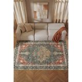 Cool Halı Private XW Kestane Rengi Vintage Halı Bohem Etnik Desenli Şönil Dokuma Klasik Salon Halısı