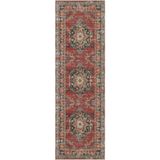 Cool Halı Private XW Kiremit Vintage Yolluk Etnik Desenli Eskitme İnce Otantik Retro Uzun Ofis Koridor Halısı
