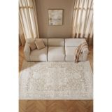Cool Halı Private XW Krem Bej Vintage Halı Soft Şönil Dokuma Modern Klasik Eskitme Salon Halısı