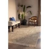 Cool Halı Rustika Bej Jüt Halı Bohem Eskitme Vintage Etnik Desenli İskandinav Tarzı Dekoratif Jüt Kilim