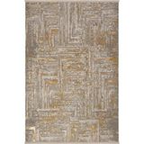 Cool Halı Venedik Turuncu Gri Halı Soyut Geometrik Desenli Dokuma Modern Oturma Odası Salon Halısı Krem/Gri/Turuncu